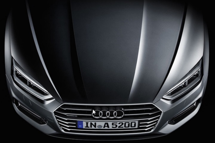 bonet view of the audi a5 coupe