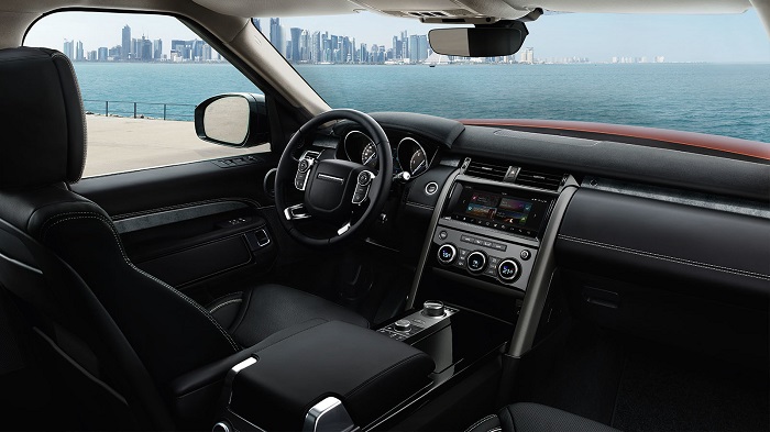 interior of the land rover