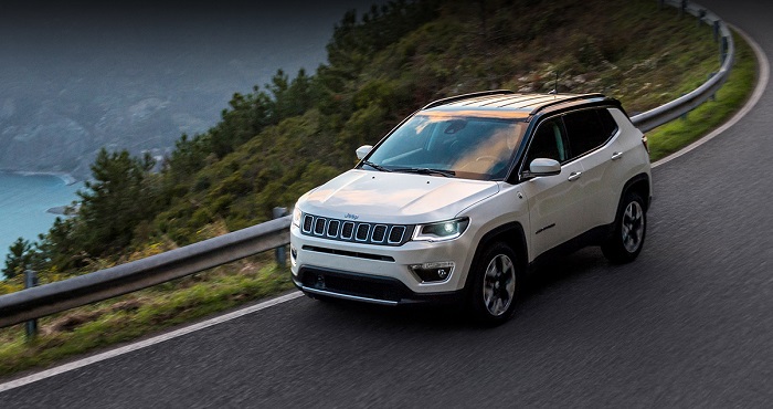 jeep compass taking on the road
